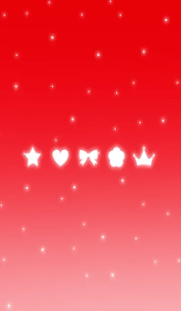 [LINE着せ替え] キラキラ -red-の画像1