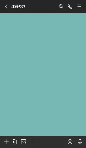 [LINE着せ替え] Simple&Basic ピーコックブルー×ブラックの画像2