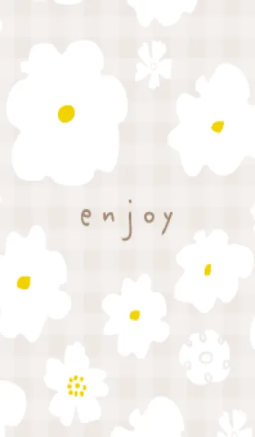 [LINE着せ替え] シンプル 大人 白い花17の画像1