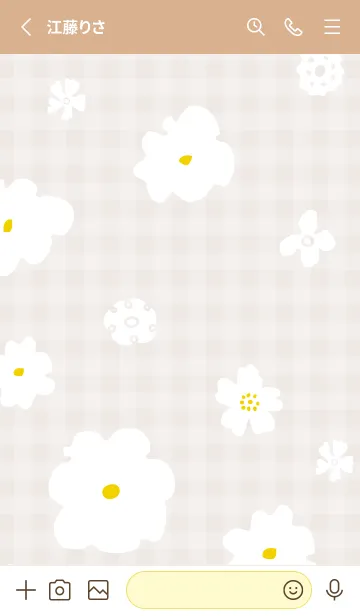 [LINE着せ替え] シンプル 大人 白い花17の画像2