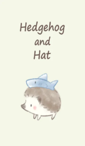 [LINE着せ替え] ハリネズミと帽子 -サメ- 2 グリーンの画像1