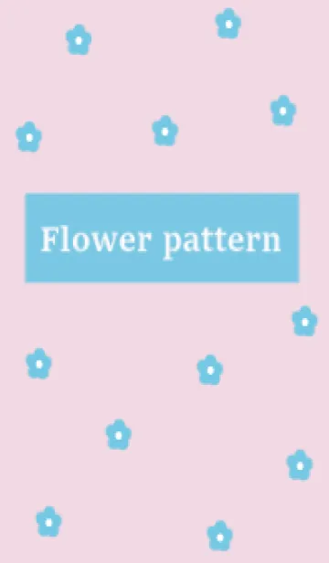 [LINE着せ替え] flower pattern (blue pink)の画像1
