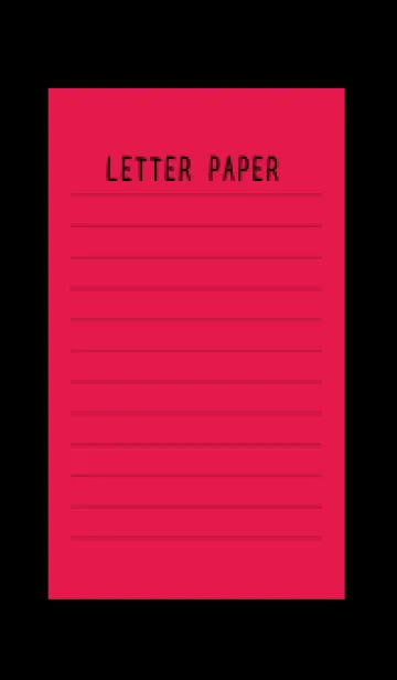 [LINE着せ替え] カラー便箋/レッド/ブラックの画像1