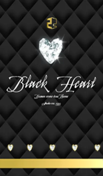 [LINE着せ替え] Black Heart simple2の画像1