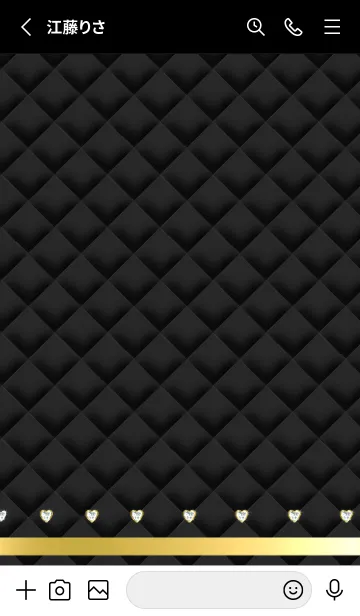 [LINE着せ替え] Black Heart simple2の画像2