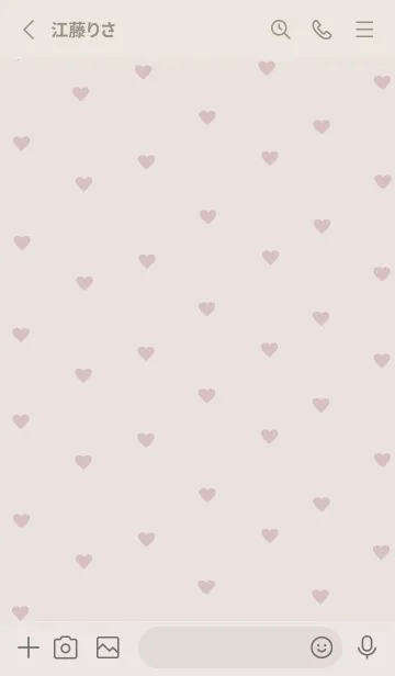 [LINE着せ替え] pattern_heart (pinkbeige)の画像2