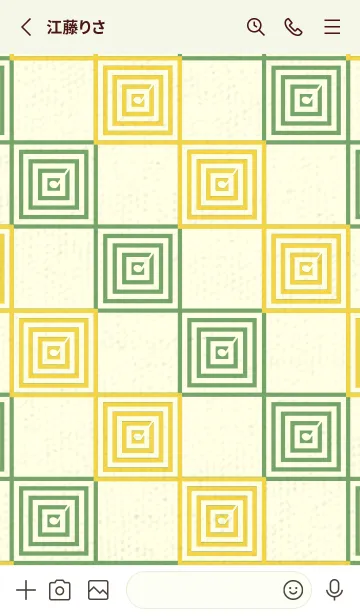 [LINE着せ替え] 和音 市松模様 音符  黄水仙の画像2