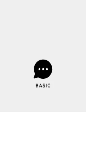 [LINE着せ替え] Basic ブラックグレー×ホワイトの画像1