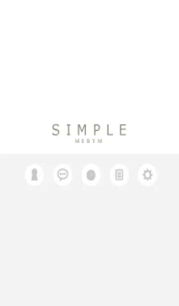 [LINE着せ替え] SIMPLE-ICON WHITE 5の画像1