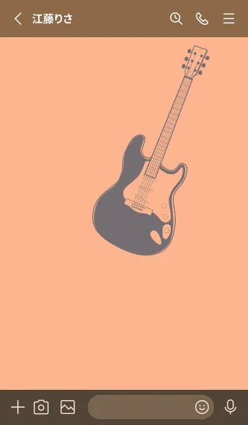 [LINE着せ替え] ELECTRIC GUITAR CLR ペールアプリコットの画像2