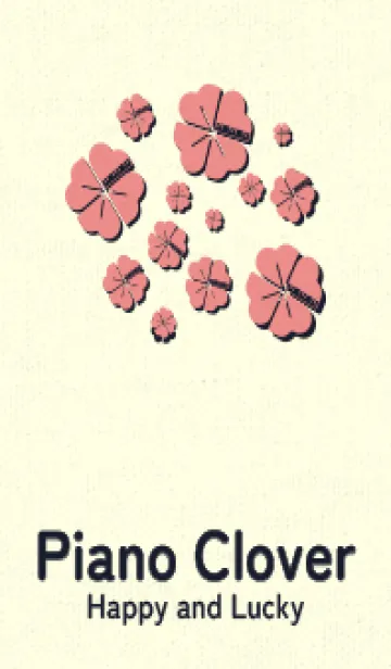 [LINE着せ替え] Piano clover 薄紅の画像1