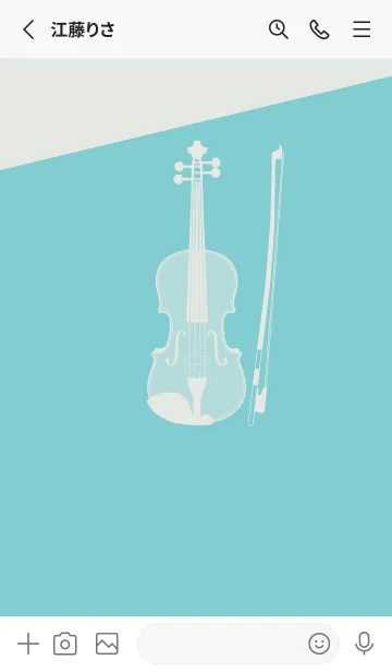 [LINE着せ替え] Violin CLR 白群の画像2