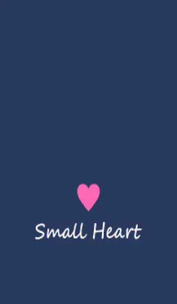 [LINE着せ替え] Small Heart *Navy+Pink 34*の画像1