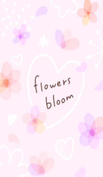 [LINE着せ替え] pinkpurple♡花が咲く05_1の画像1
