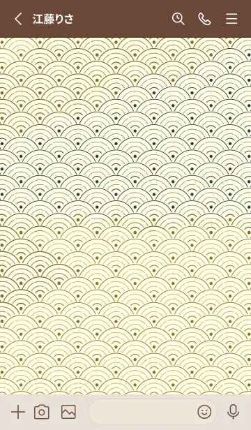 [LINE着せ替え] 和音 青海波&fermata  ゴールデンオーカーの画像2