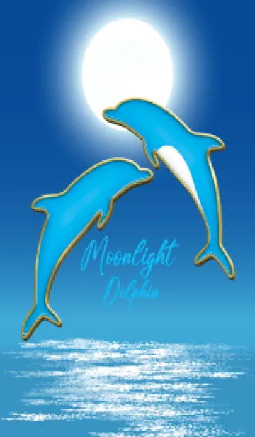 [LINE着せ替え] Enamel Pin Moonlight Dolphin 127の画像1
