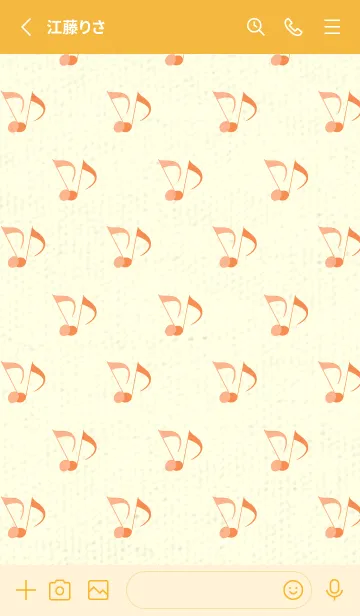 [LINE着せ替え] Clef dot ペールアプリコットの画像2