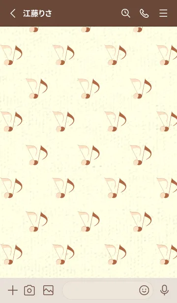 [LINE着せ替え] Clef dot 薄橙の画像2