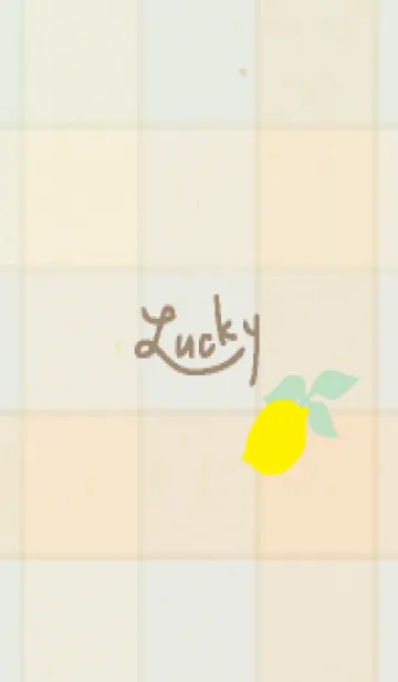 [LINE着せ替え] チェック柄 レモン28の画像1