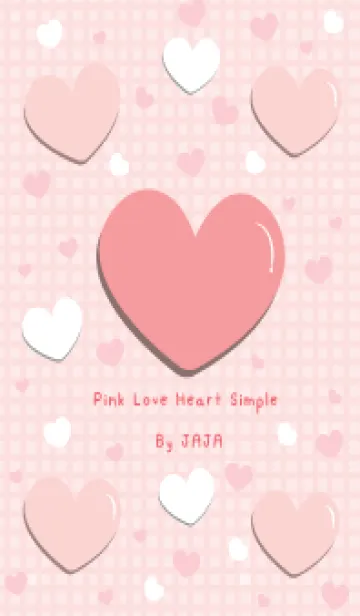 [LINE着せ替え] Pink Love Heart Simple  By JAJAの画像1