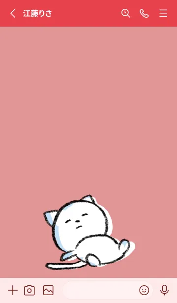 [LINE着せ替え] 赤 : まるねこ3の画像2