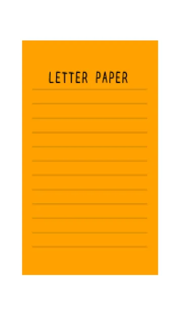 [LINE着せ替え] カラー便箋/オレンジ/ホワイトの画像1