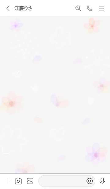 [LINE着せ替え] Gray♡花が咲く01_1の画像2