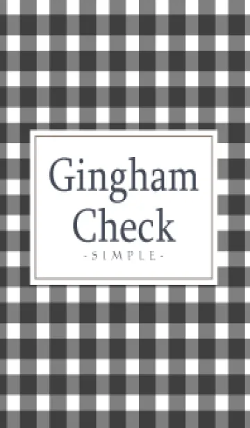 [LINE着せ替え] Gingham Check Black - SIMPLE 21の画像1