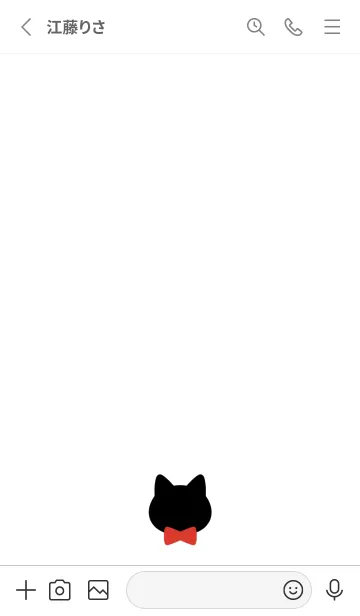 [LINE着せ替え] ねことリボン 01の画像2