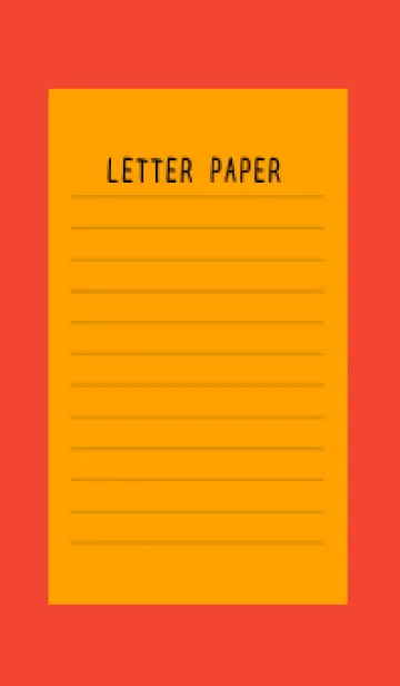 [LINE着せ替え] カラー便箋/オレンジ/レッドの画像1