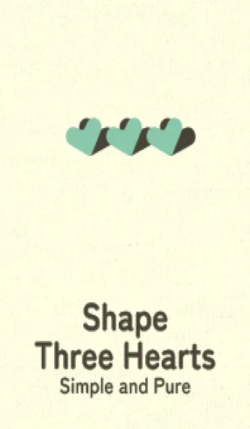 [LINE着せ替え] 3つのハート型の着せかえ ディープアクアの画像1