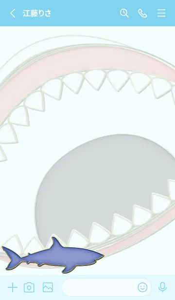 [LINE着せ替え] Enamel Pin Shark 9の画像2