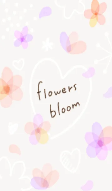 [LINE着せ替え] brown♡花が咲く03_1の画像1