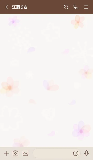 [LINE着せ替え] brown♡花が咲く03_1の画像2