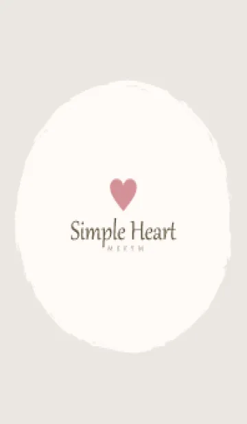 [LINE着せ替え] Simple Heart Dusky Beige - NATURAL 27の画像1