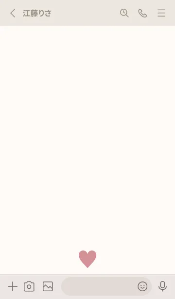 [LINE着せ替え] Simple Heart Dusky Beige - NATURAL 27の画像2