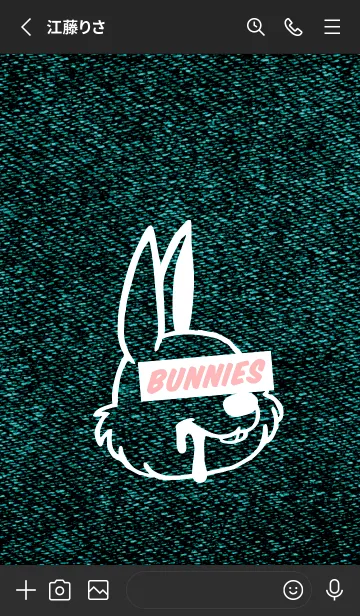 [LINE着せ替え] カラー デニム バニー 60の画像2