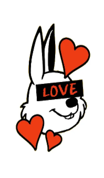 [LINE着せ替え] ラブ ラビット 54の画像1