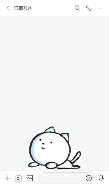 [LINE着せ替え] グレー : まるねこ4の画像2