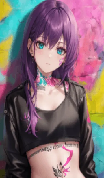 [LINE着せ替え] Anime Beauty ft. Street Artの画像1