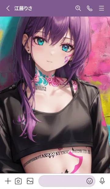 [LINE着せ替え] Anime Beauty ft. Street Artの画像2