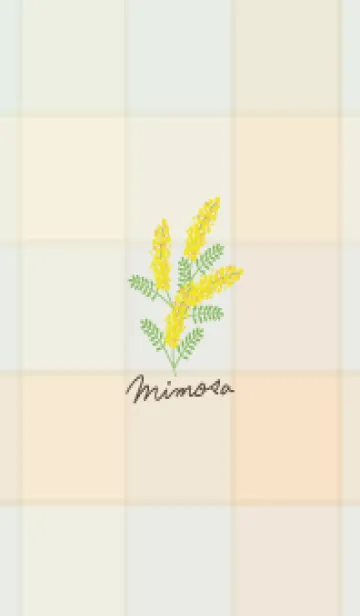 [LINE着せ替え] シンプル ミモザ11の画像1