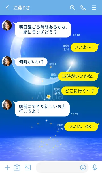 [LINE着せ替え] きらきらブルームーン*ハワイ＊ALOHA+272-1の画像3