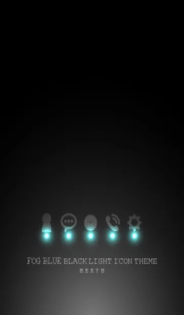 FOG BLUE BLACK LIGHT ICON THEMEの着せ替えメイン画像