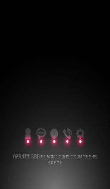 [LINE着せ替え] GARNET RED BLACK LIGHT ICON THEMEの画像1