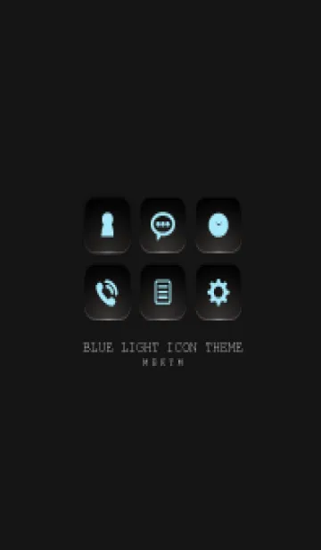 BLACK-BLUE LIGHT ICON THEME SWITCH 9の着せ替えメイン画像