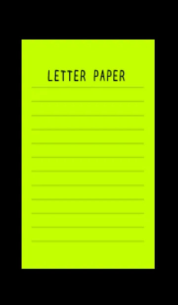 [LINE着せ替え] カラー便箋/イエローグリーン/ブラックの画像1