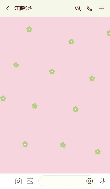 [LINE着せ替え] flower pattern (kimidori pink)の画像2