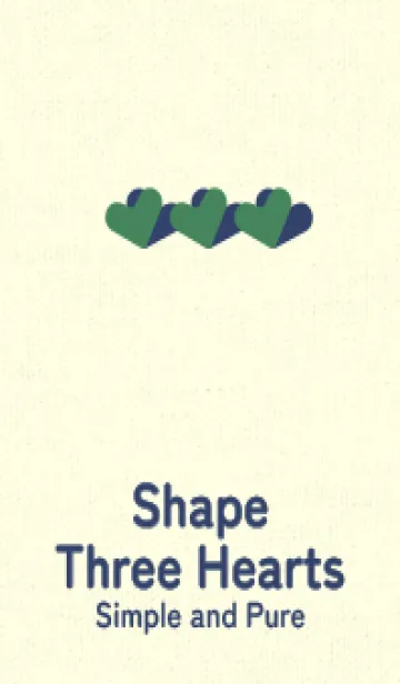 [LINE着せ替え] 3つのハート型の着せかえ 緑青色の画像1