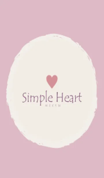 [LINE着せ替え] Simple Heart Dusky Pink - NATURAL 27の画像1